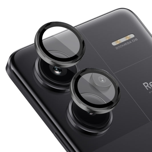 For Xiaomi Redmi Note 13 Pro+ 5G NORTHJO Camera LensCD Vein Metal Ring Tempered Glass Film(Black) -  by NORTHJO | Online Shopping UK | buy2fix
