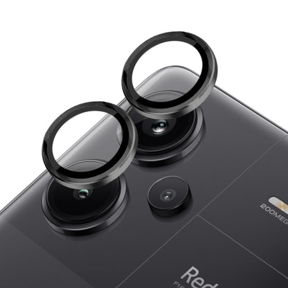 For Xiaomi Redmi Note 13 Pro+ 5G NORTHJO Camera LensCD Vein Metal Ring Tempered Glass Film(Black) -  by NORTHJO | Online Shopping UK | buy2fix