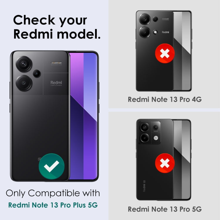 For Xiaomi Redmi Note 13 Pro+ 5G NORTHJO Camera LensCD Vein Metal Ring Tempered Glass Film(Black) -  by NORTHJO | Online Shopping UK | buy2fix