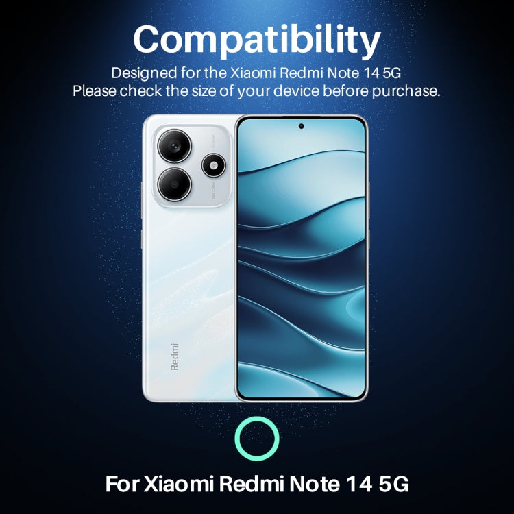 For Xiaomi Redmi Note 14 5G NORTHJO Camera LensCD Vein Metal Ring Tempered Glass Film(Silver) - Note 14 Tempered Glass by NORTHJO | Online Shopping UK | buy2fix