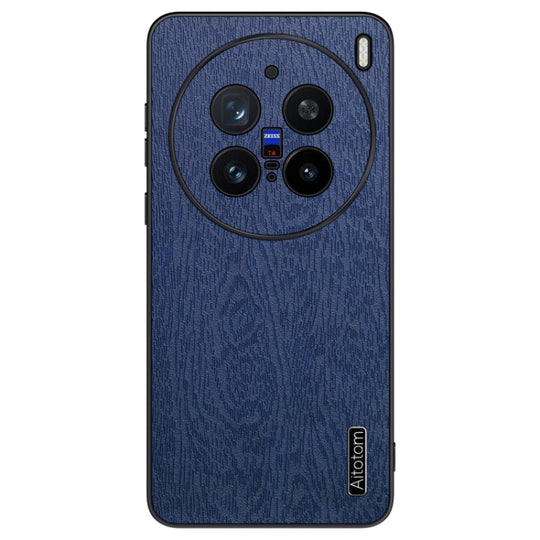 For vivo X200 Pro mini Tree Bark Leather Shockproof Phone Case(Blue)