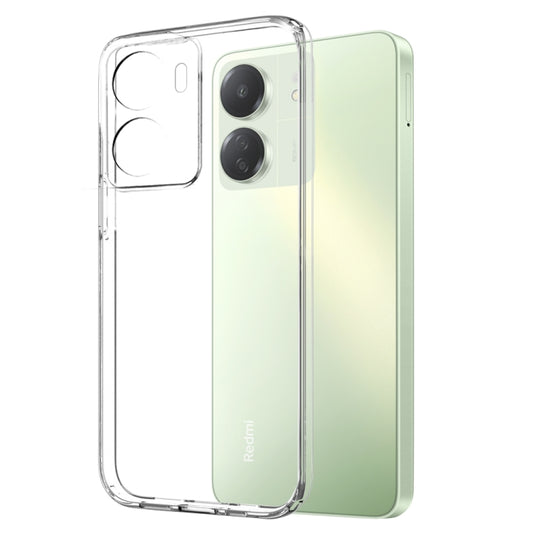 For Xiaomi Redmi 13C 4G NORTHJO Transparent TPU Phone Case with Tempered Glass Film(Transparent) - Xiaomi Cases by NORTHJO | Online Shopping UK | buy2fix