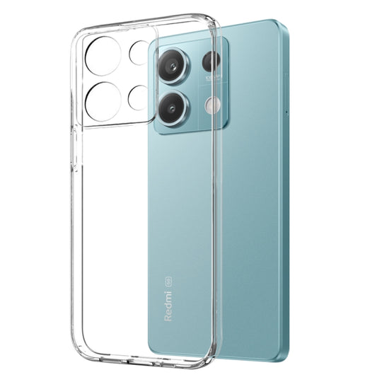 For Xiaomi Redmi Note 13 5G NORTHJO Transparent TPU Phone Case with Tempered Glass Film(Transparent) - Xiaomi Cases by NORTHJO | Online Shopping UK | buy2fix