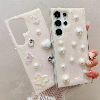 For Samsung Galaxy S25 Ultra 5G Cream Gum Decoden TPU Phone Case(Pearl) by buy2fix