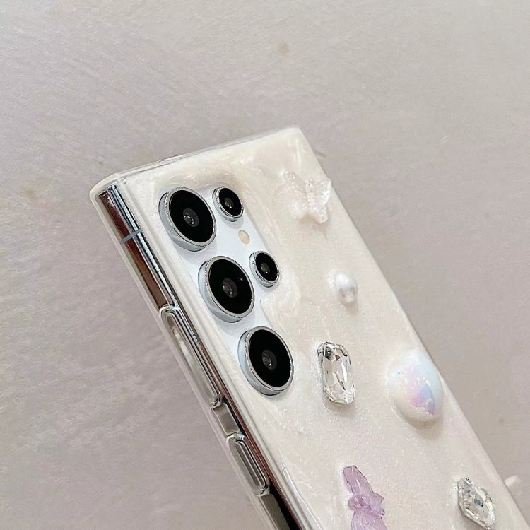 For Samsung Galaxy S25 Ultra 5G Cream Gum Decoden TPU Phone Case(Love) by buy2fix