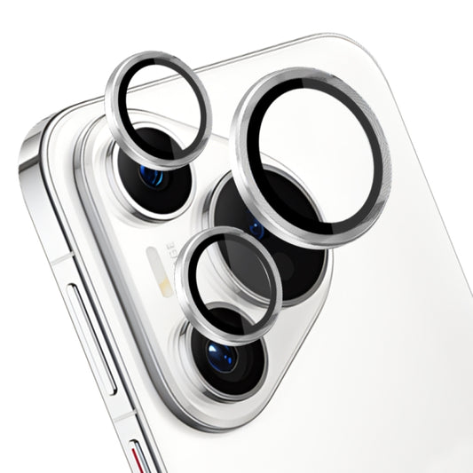 For Huawei Pura 70 NORTHJO Camera Lens CD Vein Metal Ring Tempered Glass Film(Silver) - Huawei Tempered Glass by NORTHJO | Online Shopping UK | buy2fix