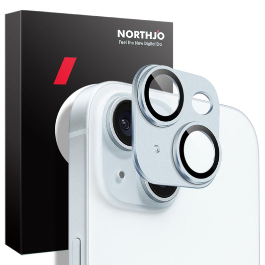 For iPhone 15 / 15 Plus NORTHJO Matte Camera Lens Protector Tempered Glass Rear Lens Film(Blue) - iPhone 15 Tempered Glass by NORTHJO | Online Shopping UK | buy2fix