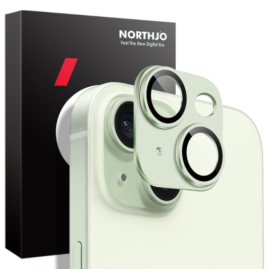 For iPhone 15 / 15 Plus NORTHJO Matte Camera Lens Protector Tempered Glass Rear Lens Film(Green) - iPhone 15 Tempered Glass by NORTHJO | Online Shopping UK | buy2fix
