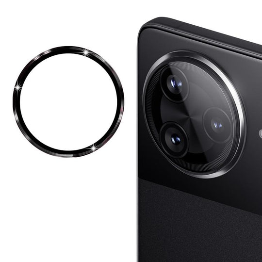 For Xiaomi Poco F7 Pro / F7 Ultra ENKAY Hat-Prince 9H Rear Camera Lens Aluminium Alloy Tempered Glass Film(Black)