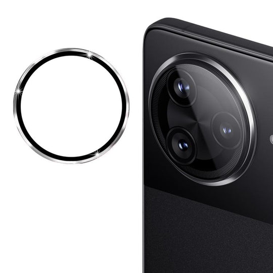 For Xiaomi Poco F7 Pro / F7 Ultra ENKAY Hat-Prince 9H Rear Camera Lens Aluminium Alloy Tempered Glass Film(Silver)