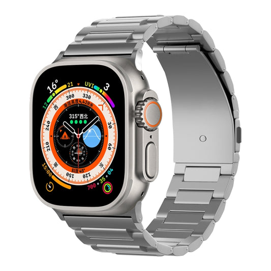 For Apple Watch Ultra 49mm I-Shaped Titanium Watch Band(Grey) by buy2fix