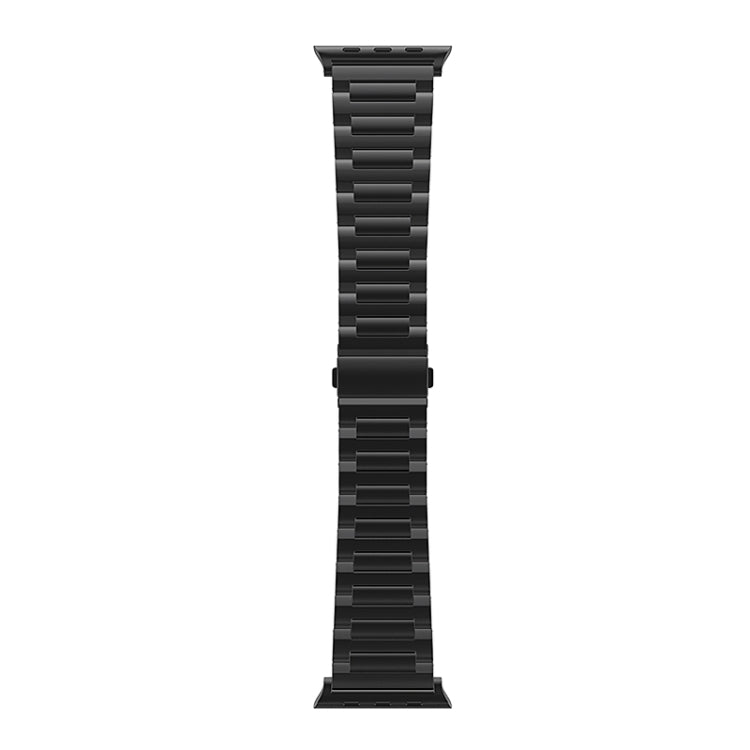For Apple Watch SE 2023 44mm I-Shaped Titanium Watch Band(Black) by buy2fix