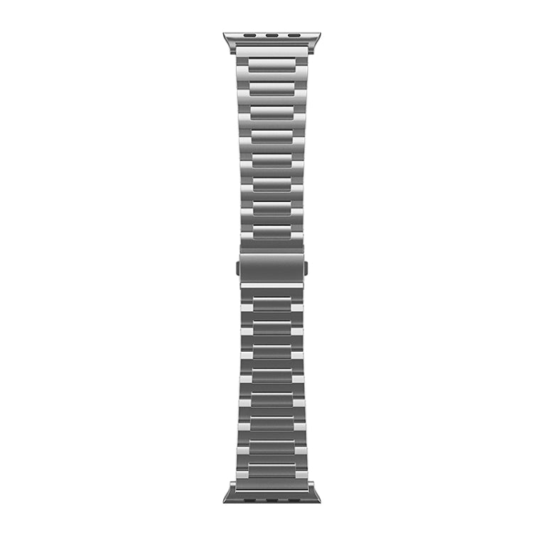 For Apple Watch Series 8 45mm I-Shaped Titanium Watch Band(Grey) by buy2fix
