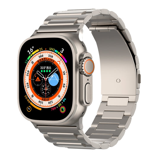 For Apple Watch Series 7 45mm I-Shaped Titanium Watch Band(Titanium) by buy2fix