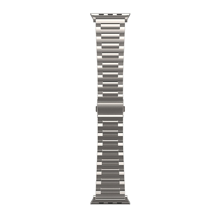 For Apple Watch Series 7 45mm I-Shaped Titanium Watch Band(Titanium) by buy2fix