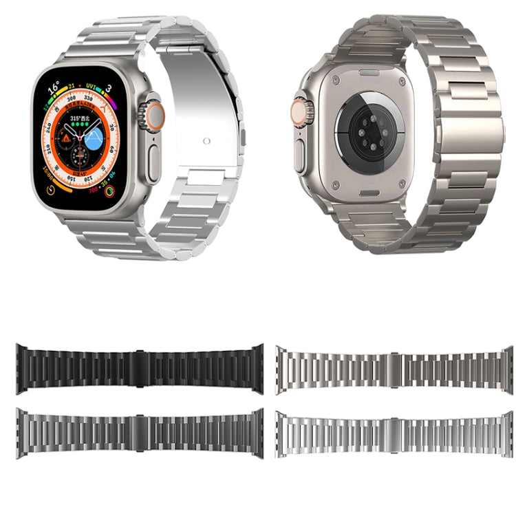 For Apple Watch SE 2023 44mm I-Shaped Titanium Watch Band(Sliver) by buy2fix