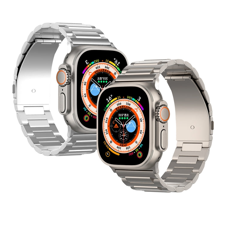 For Apple Watch SE 2023 44mm I-Shaped Titanium Watch Band(Sliver) by buy2fix