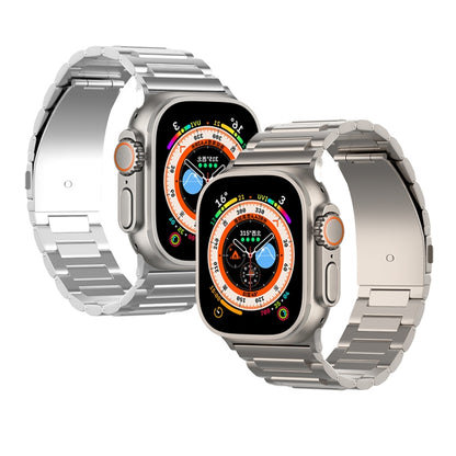 For Apple Watch SE 2023 44mm I-Shaped Titanium Watch Band(Sliver) by buy2fix