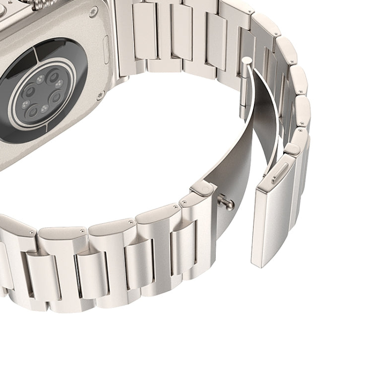 For Apple Watch Ultra 49mm I-Shaped Titanium Watch Band(Titanium) by buy2fix