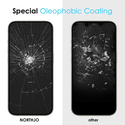 For iPhone 15 Pro NORTHJO A++ 28 Degree Privacy Full Glue Silk Printing Tempered Glass Film - iPhone 15 Pro Tempered Glass by NORTHJO | Online Shopping UK | buy2fix