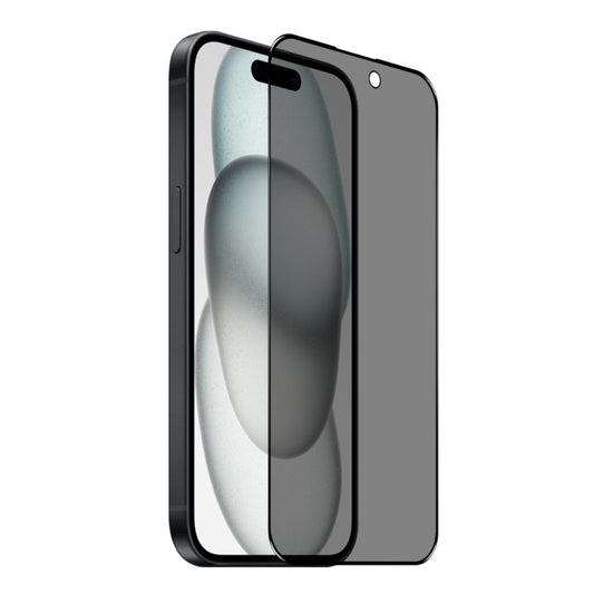 For iPhone 15 NORTHJO A++ 28 Degree Privacy Full Glue Silk Printing Tempered Glass Film - iPhone 15 Tempered Glass by NORTHJO | Online Shopping UK | buy2fix