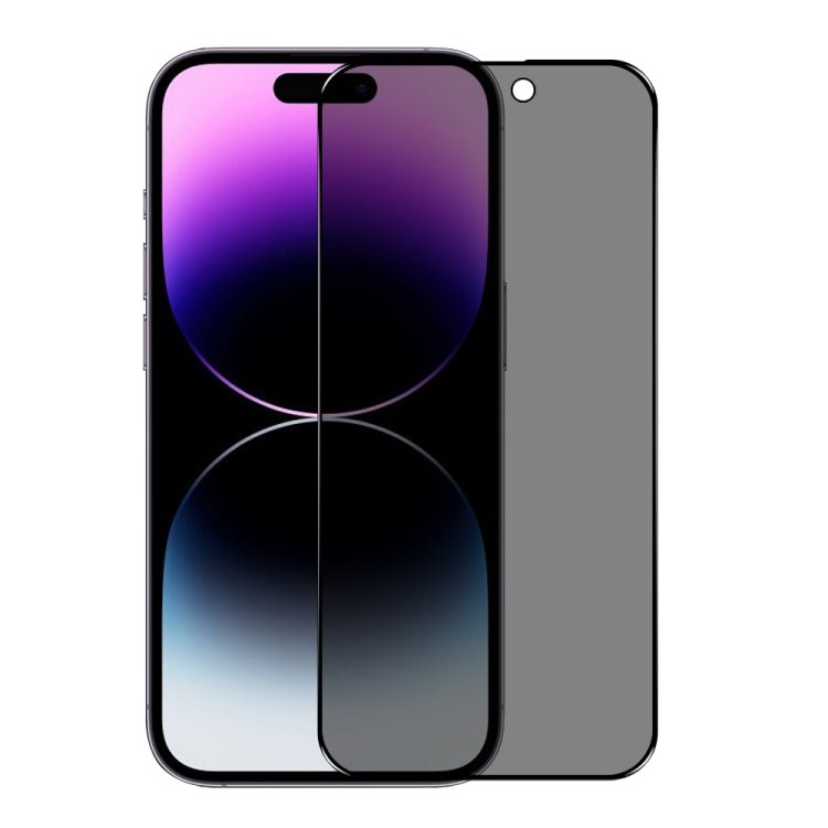 For iPhone 14 Pro NORTHJO A++ 28 Degree Privacy Full Glue Silk Printing Tempered Glass Film - iPhone 14 Pro Tempered Glass by NORTHJO | Online Shopping UK | buy2fix