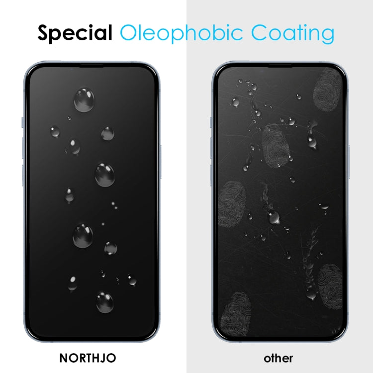 For iPhone 14 Plus / 13 Pro Max NORTHJO A++ 28 Degree Privacy Full Glue Silk Printing Tempered Glass Film - iPhone 14 Plus Tempered Glass by NORTHJO | Online Shopping UK | buy2fix