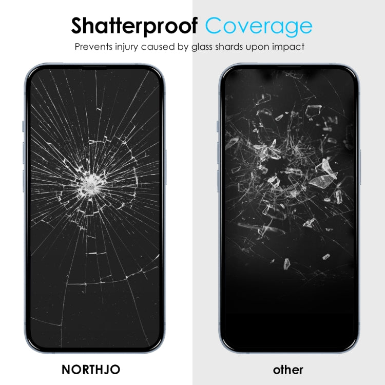 For iPhone 14 Plus / 13 Pro Max NORTHJO A++ 28 Degree Privacy Full Glue Silk Printing Tempered Glass Film - iPhone 14 Plus Tempered Glass by NORTHJO | Online Shopping UK | buy2fix