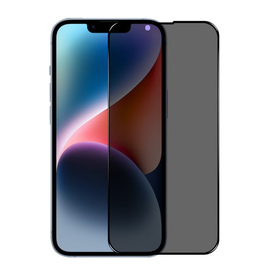 For iPhone 14 / 13 Pro / 13 NORTHJO A++ 28 Degree Privacy Full Glue Silk Printing Tempered Glass Film - iPhone 14 Tempered Glass by NORTHJO | Online Shopping UK | buy2fix