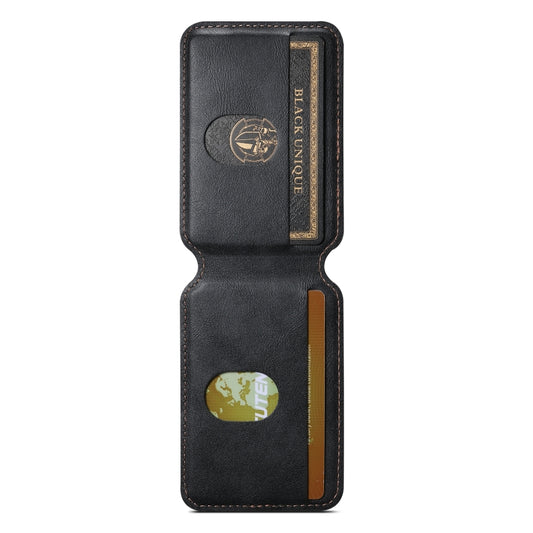 Suteni S2 Phone Magnetic Card Case Card Sleeve MagSafe Magnetic Coil PU Leather(Black) -  by Suteni | Online Shopping UK | buy2fix