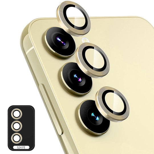 For Samsung Galaxy S24 FE 5G ENKAY Hat-Prince 9H Rear Camera Lens Aluminium Alloy Tempered Glass Film(Golden)