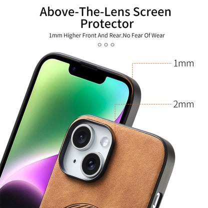 For iPhone 12 Pro Solid Color Retro Magsafe PU Back Cover Phone Case(Brown) by buy2fix