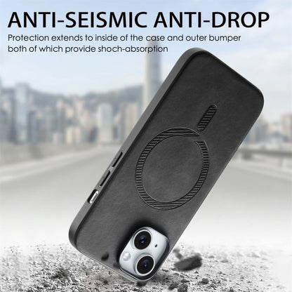 For iPhone 16 Pro Solid Color Retro Magsafe PU Back Cover Phone Case(Black) by buy2fix