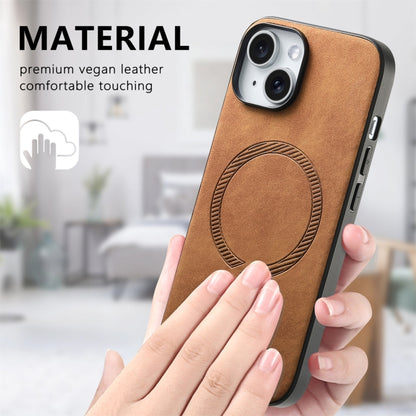 For iPhone 16 Pro Max Solid Color Retro Magsafe PU Back Cover Phone Case(Brown) by buy2fix