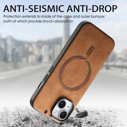 For iPhone 16 Pro Max Solid Color Retro Magsafe PU Back Cover Phone Case(Brown) by buy2fix