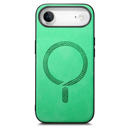 For iPhone Air Solid Color Retro Magsafe PU Back Cover Phone Case(Green) - iPhone Air Cases by buy2fix | Online Shopping UK | buy2fix