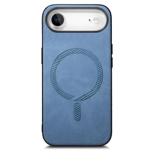 For iPhone Air Solid Color Retro Magsafe PU Back Cover Phone Case(Blue) - iPhone Air Cases by buy2fix | Online Shopping UK | buy2fix