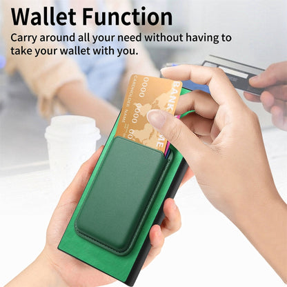 For Samsung Galaxy S25 Ultra 5G Retro Magsafe Card Bag PU Back Cover Phone Case(Green) by buy2fix