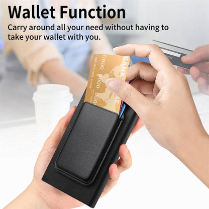 For Samsung Galaxy S25 Ultra 5G Retro Magsafe Card Bag PU Back Cover Phone Case(Black) by buy2fix