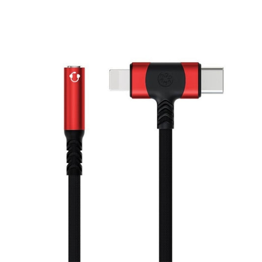 JS-65 Male to 3.5mm Audio Female Headphone Adapter Cable Cord(Red) by buy2fix