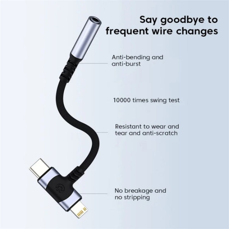 JS-65 Male to 3.5mm Audio Female Headphone Adapter Cable Cord(Black) by buy2fix