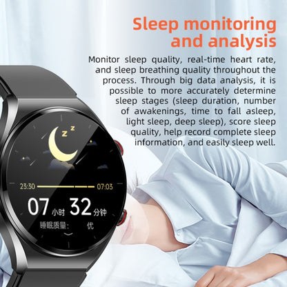 E09 Pro 1.32 inch Color Screen Smart Watch, Support Bluetooth Call / ECG Electrocardiogram(Black) by buy2fix