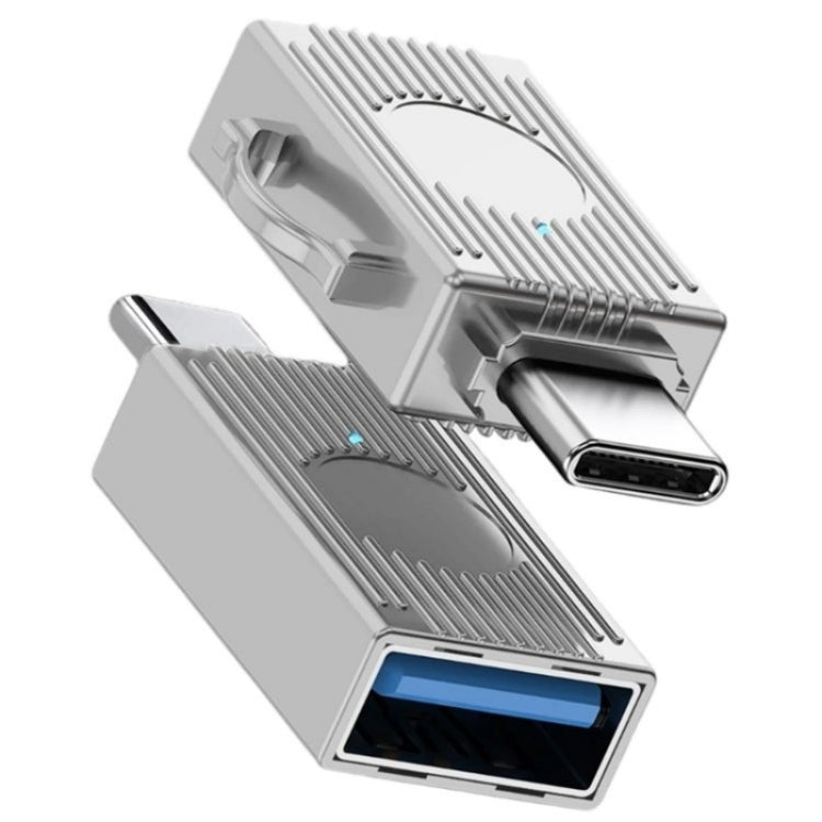 JS-103 USB to Type-C 3.0 Converter High Speed U Disk OTG Adapter(Silver) by buy2fix