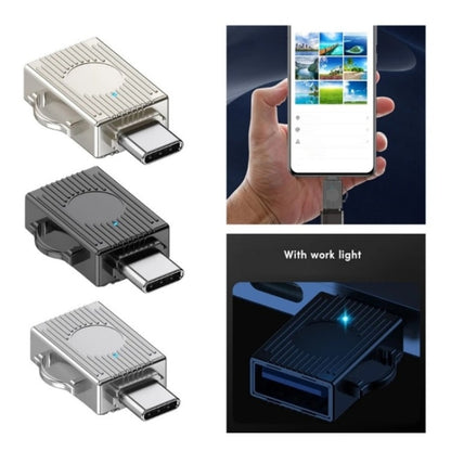 JS-103 USB to Type-C 3.0 Converter High Speed U Disk OTG Adapter(Silver) by buy2fix