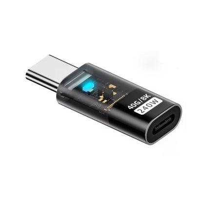 Type-C Male to Type-C Female 240W Data Transmission Charging Converter Adapter by buy2fix