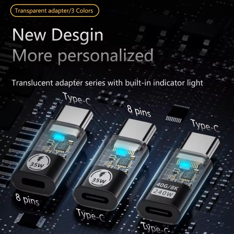 Type-C Male to 8 Pin Female 35W Data Transmission Charging Converter Adapter by buy2fix