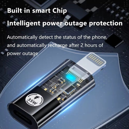 Type-C Male to 8 Pin Female 35W Data Transmission Charging Converter Adapter by buy2fix