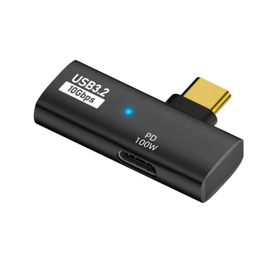 USB-C / Type-C Male to Type-C + USB3.2 Female 10Gbps Data OTG Converter PD 100W Charging Adapter(Black) - OTG Adapter by buy2fix | Online Shopping UK | buy2fix