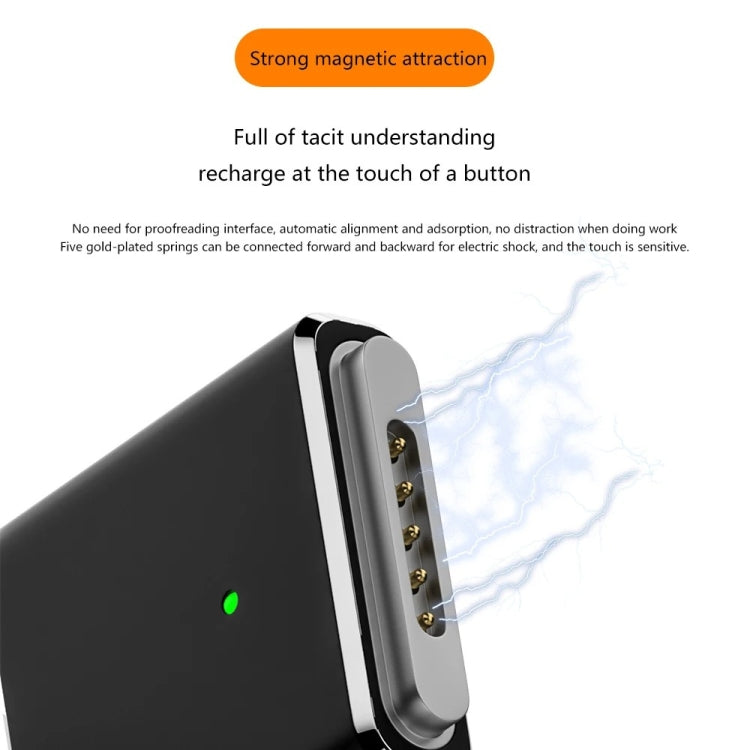 PD100W MagSafe 3 to Type-C Female Magnetic Charging Adapter for MacBook(Black) by buy2fix