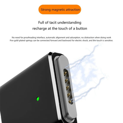 PD100W MagSafe 3 to Type-C Female Magnetic Charging Adapter for MacBook(Black) by buy2fix